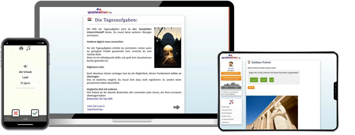 Sprachenlernen24 Online-Sprachkurs Ägyptisch Screenshot