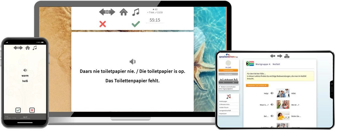 Sprachenlernen24 Online-Sprachkurs Afrikaans Screenshot