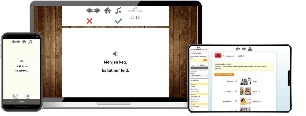 Sprachenlernen24 Online-Sprachkurs Albanisch Screenshot