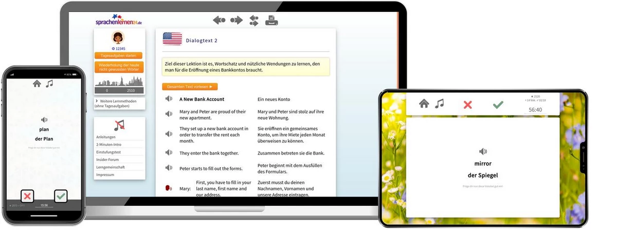 Sprachenlernen24 Online-Sprachkurs Amerikanisch Screenshot