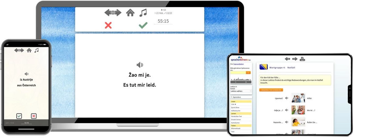 Sprachenlernen24 Online-Sprachkurs Bosnisch Screenshot