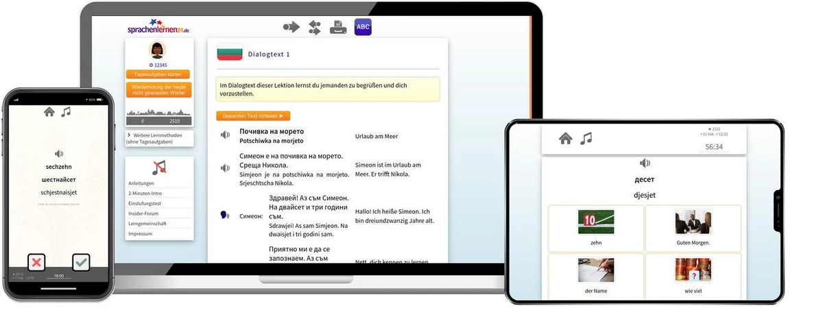Sprachenlernen24 Online-Sprachkurs Bulgarisch Screenshot