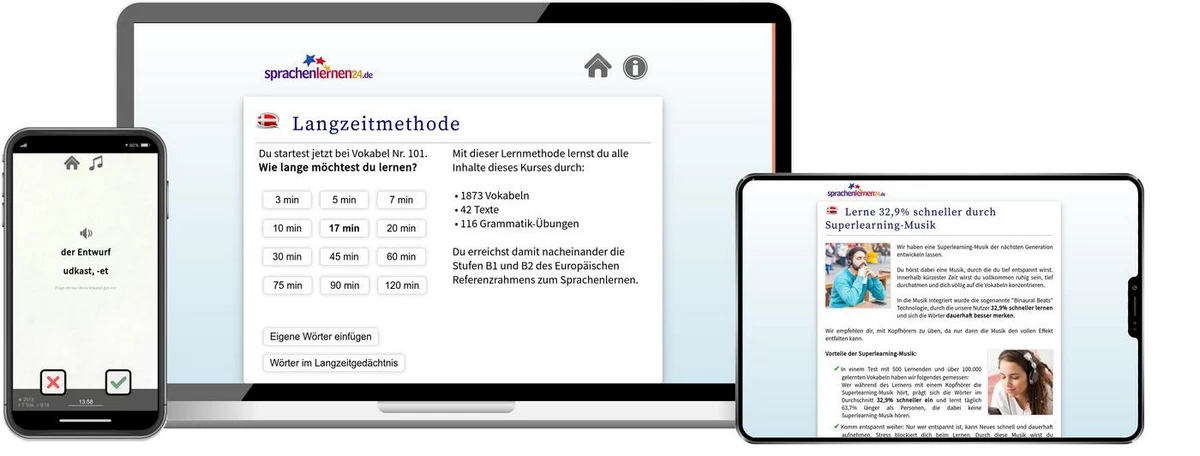 Sprachenlernen24 Online-Sprachkurs Dänisch Screenshot