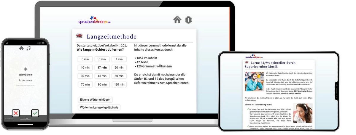 Sprachenlernen24 Online-Sprachkurs Englisch Screenshot