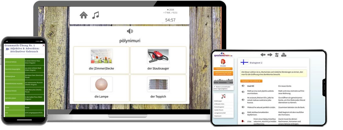 Sprachenlernen24 Online-Sprachkurs Finnisch Screenshot