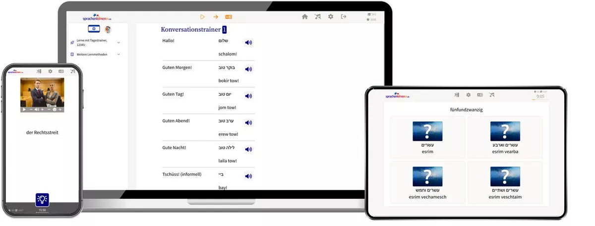 Sprachenlernen24 Online-Sprachkurs Hebräisch Screenshot