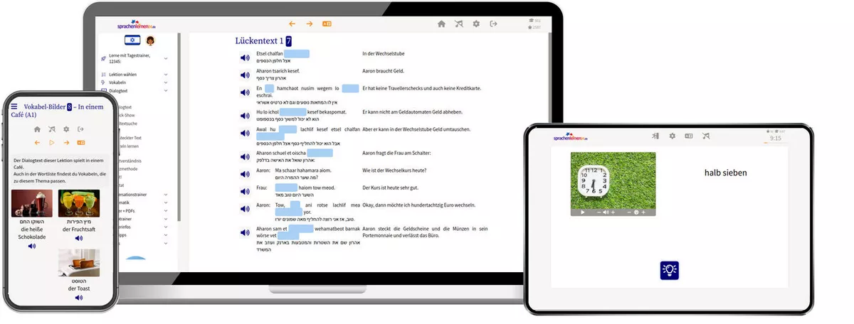 Sprachenlernen24 Online-Sprachkurs Hebräisch Screenshot