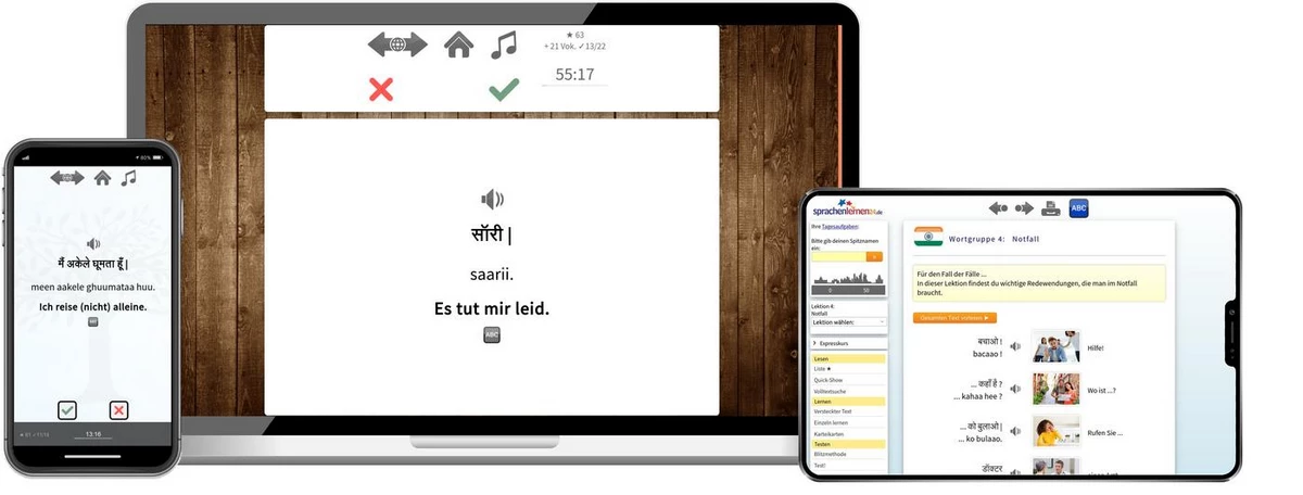 Sprachenlernen24 Online-Sprachkurs Hindi Screenshot