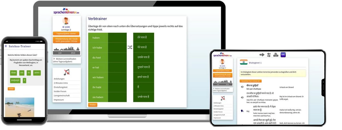 Sprachenlernen24 Online-Sprachkurs Indonesisch Screenshot