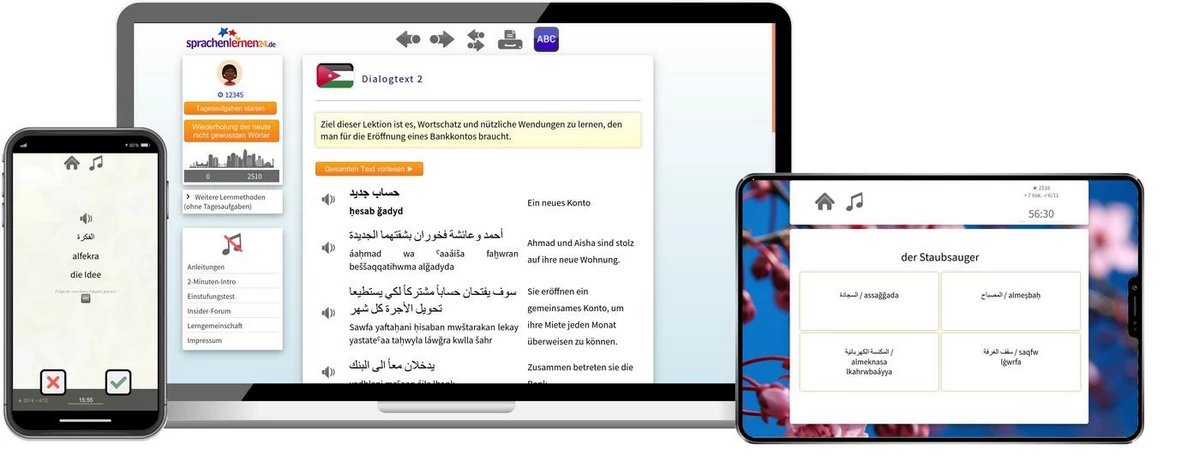 Sprachenlernen24 Online-Sprachkurs Jordanisch Screenshot