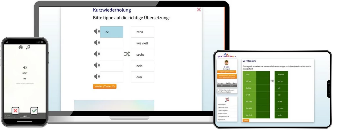 Sprachenlernen24 Online-Sprachkurs Kroatisch Screenshot