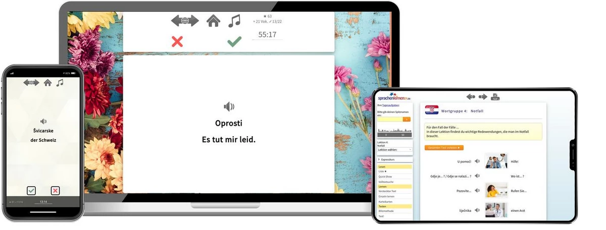 Sprachenlernen24 Online-Sprachkurs Kroatisch Screenshot