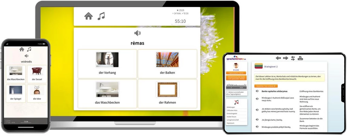 Sprachenlernen24 Online-Sprachkurs Litauisch Screenshot