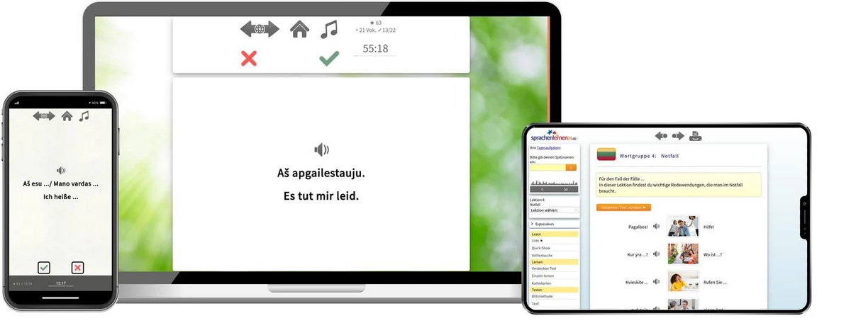 Sprachenlernen24 Online-Sprachkurs Litauisch Screenshot