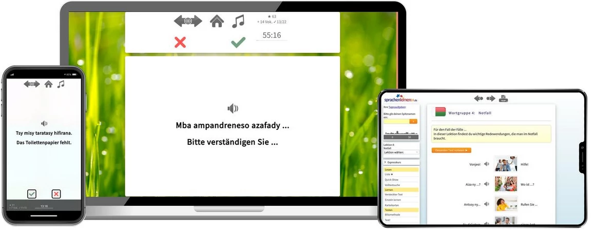 Sprachenlernen24 Online-Sprachkurs Madagassisch Screenshot