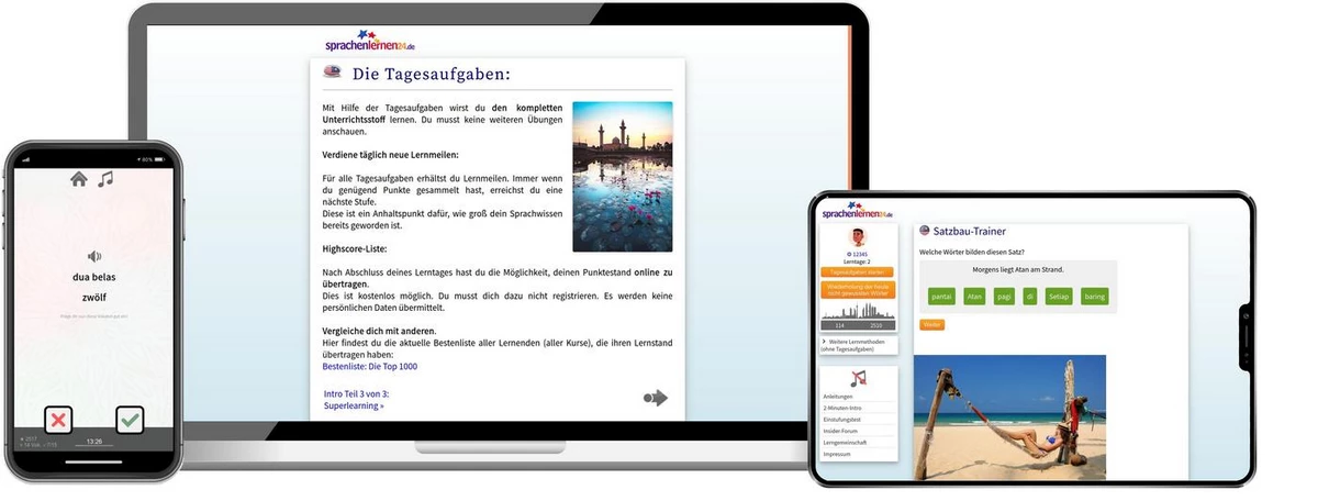 Sprachenlernen24 Online-Sprachkurs Malaysisch Screenshot