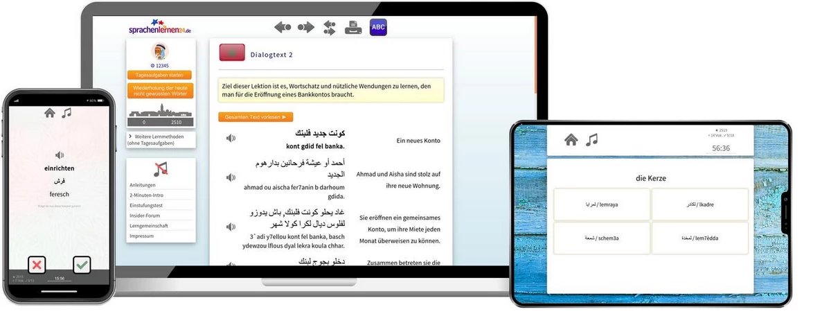 Sprachenlernen24 Online-Sprachkurs Marokkanisch Screenshot