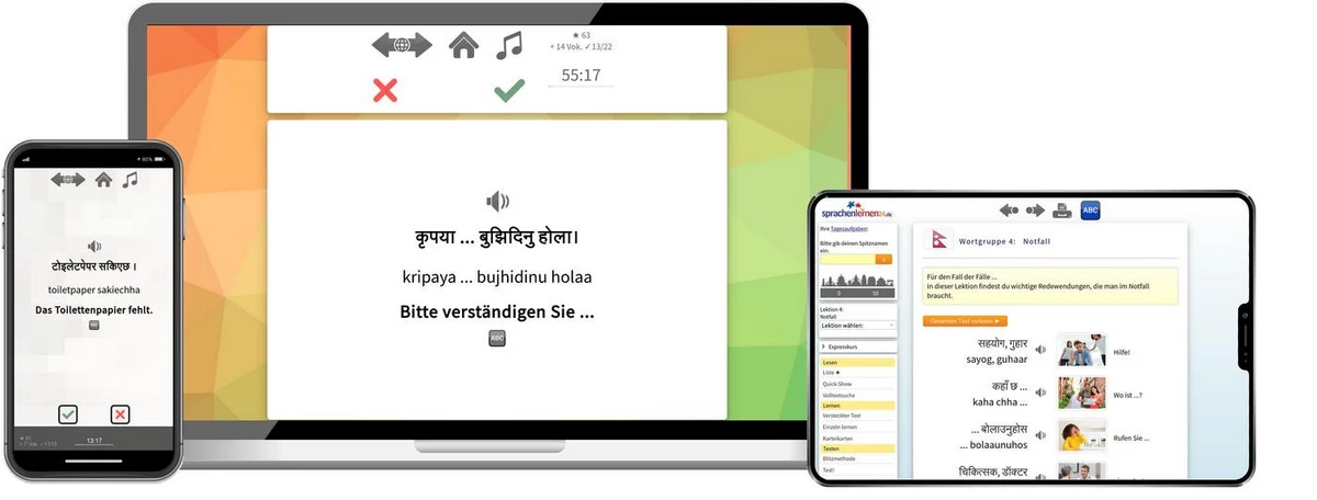 Sprachenlernen24 Online-Sprachkurs Nepali Screenshot