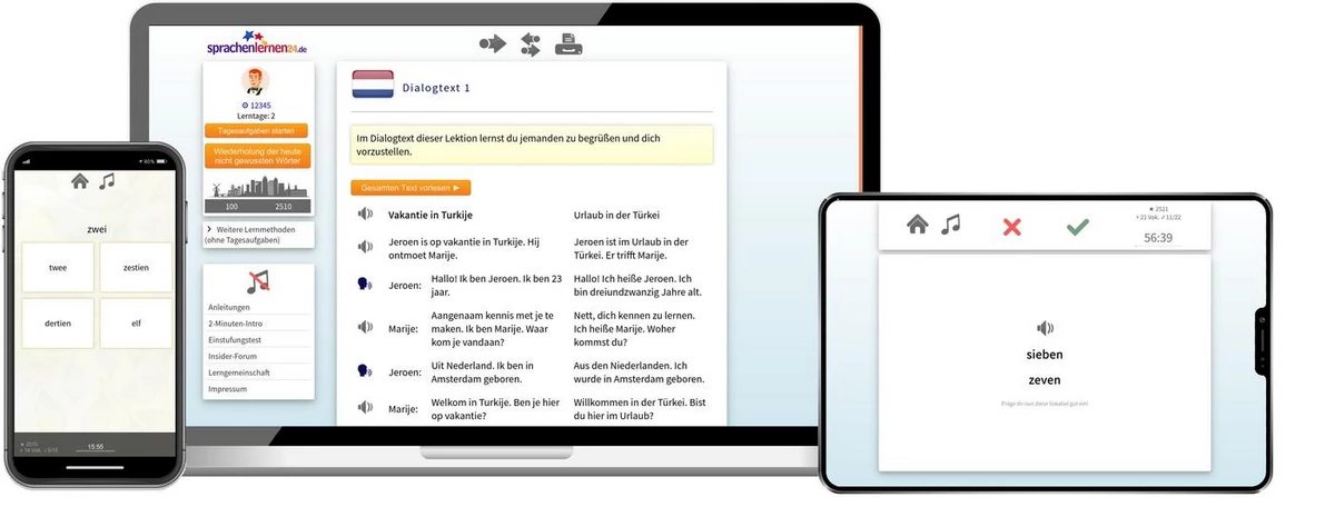 Sprachenlernen24 Online-Sprachkurs Niederländisch Screenshot