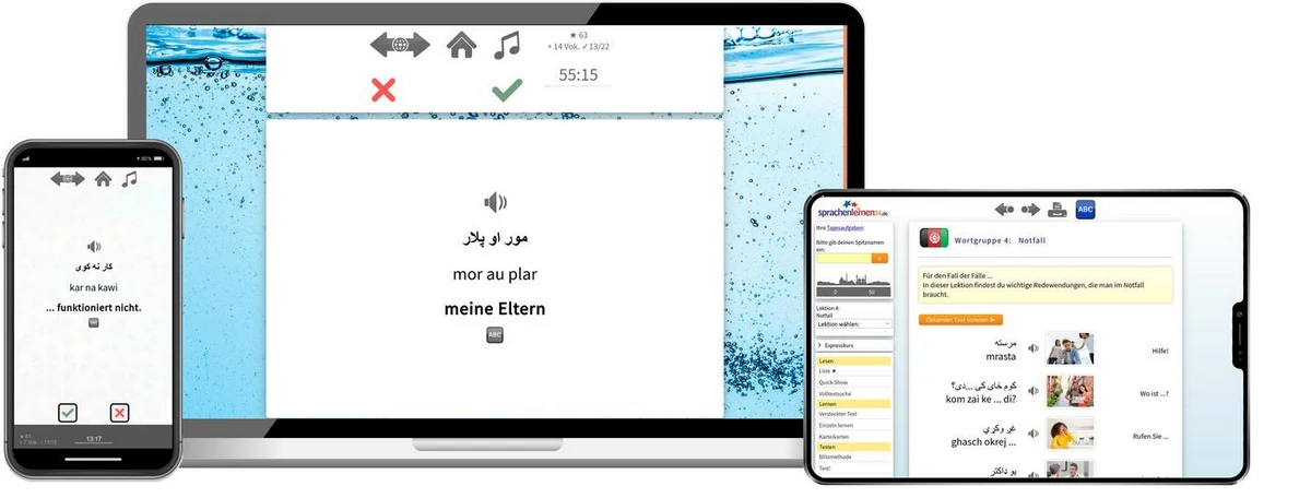 Sprachenlernen24 Online-Sprachkurs Pashto Screenshot