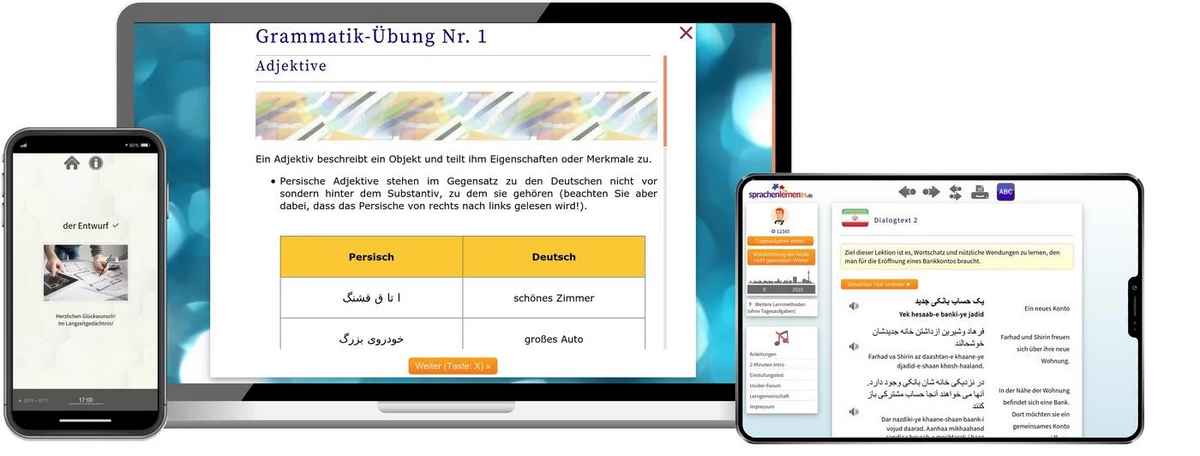 Sprachenlernen24 Online-Sprachkurs Persisch Screenshot