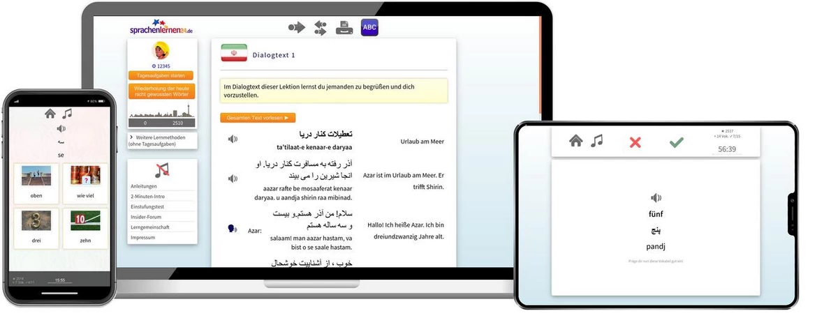 Sprachenlernen24 Online-Sprachkurs Persisch Screenshot
