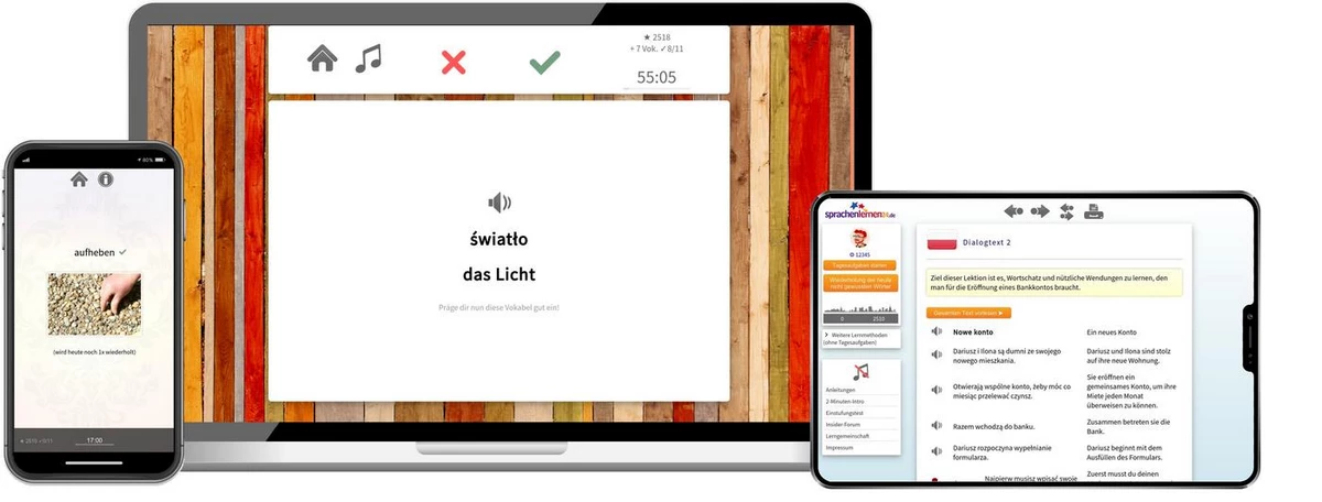 Sprachenlernen24 Online-Sprachkurs Polnisch Screenshot