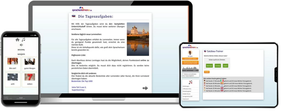 Sprachenlernen24 Online-Sprachkurs Russisch Screenshot
