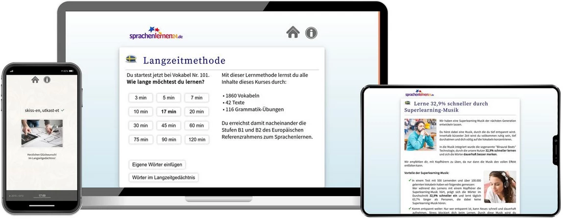 Sprachenlernen24 Online-Sprachkurs Schwedisch Screenshot