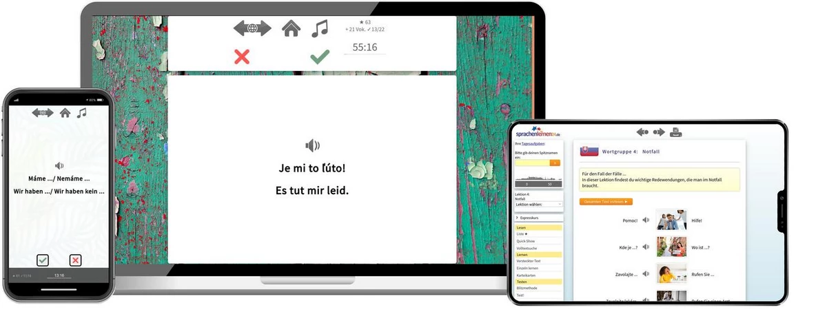 Sprachenlernen24 Online-Sprachkurs Slowakisch Screenshot