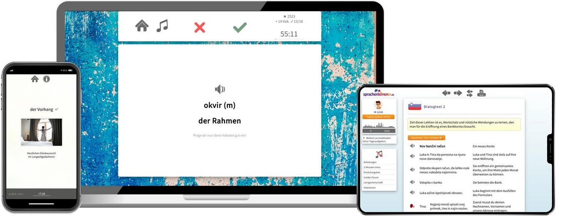 Sprachenlernen24 Online-Sprachkurs Slowenisch Screenshot