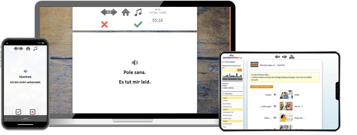 Sprachenlernen24 Online-Sprachkurs Suaheli Screenshot