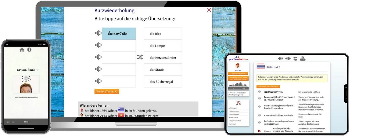 Sprachenlernen24 Online-Sprachkurs Thai Screenshot