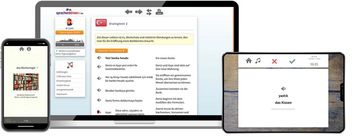 Sprachenlernen24 Online-Sprachkurs Türkisch Screenshot