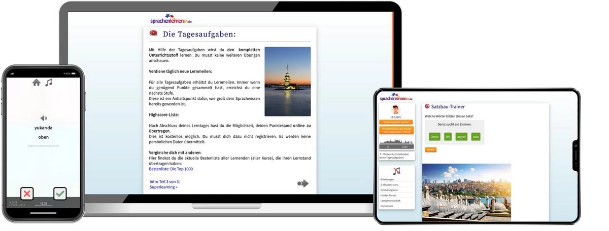 Sprachenlernen24 Online-Sprachkurs Türkisch Screenshot