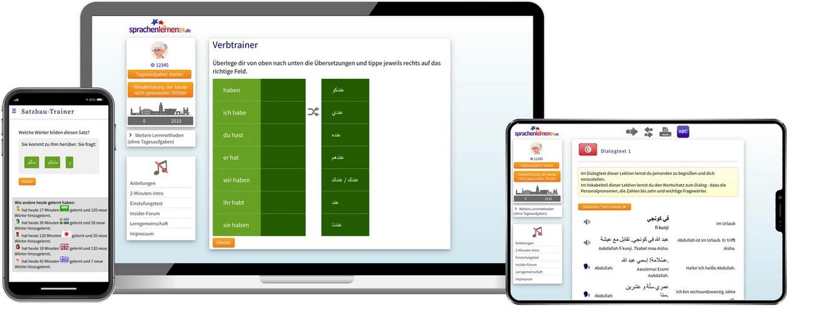 Sprachenlernen24 Online-Sprachkurs Tunesisch Screenshot