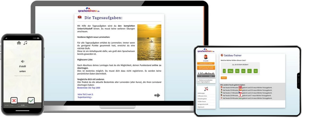 Sprachenlernen24 Online-Sprachkurs Vietnamesisch Screenshot