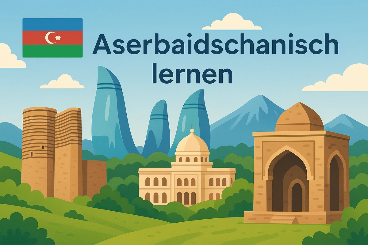 Aserbaidschanisch lernen, Symbolbild, KI-generiert
