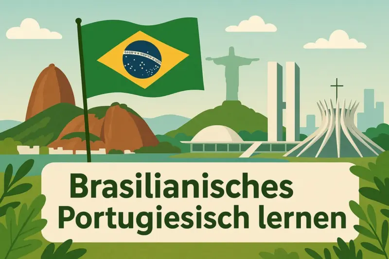 Brasilianisches Portugiesisch lernen, Symbolbild, KI-generiert