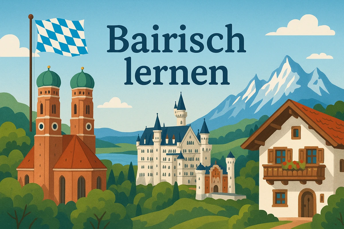 Bairisch lernen, Symbolbild, KI-generiert
