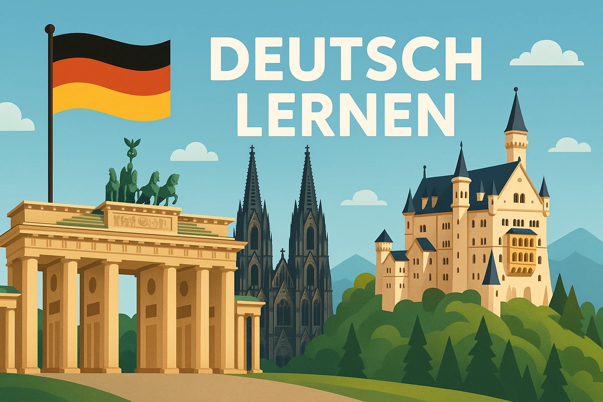 Deutsch lernen, Symbolbild, KI-generiert