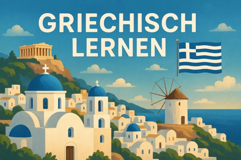 Griechisch lernen, Symbolbild, KI-generiert