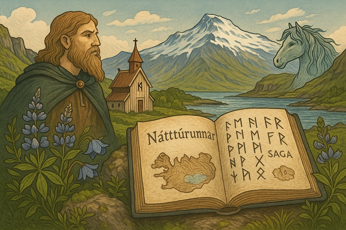 Isländisch: Die Sprache zwischen Natur und Mythos, Symbolbild, KI-generiert