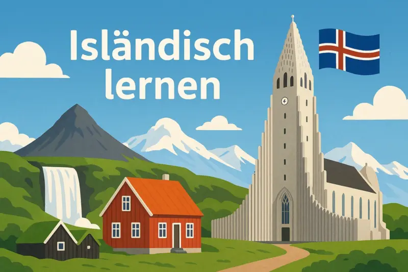 Isländisch lernen, Symbolbild, KI-generiert