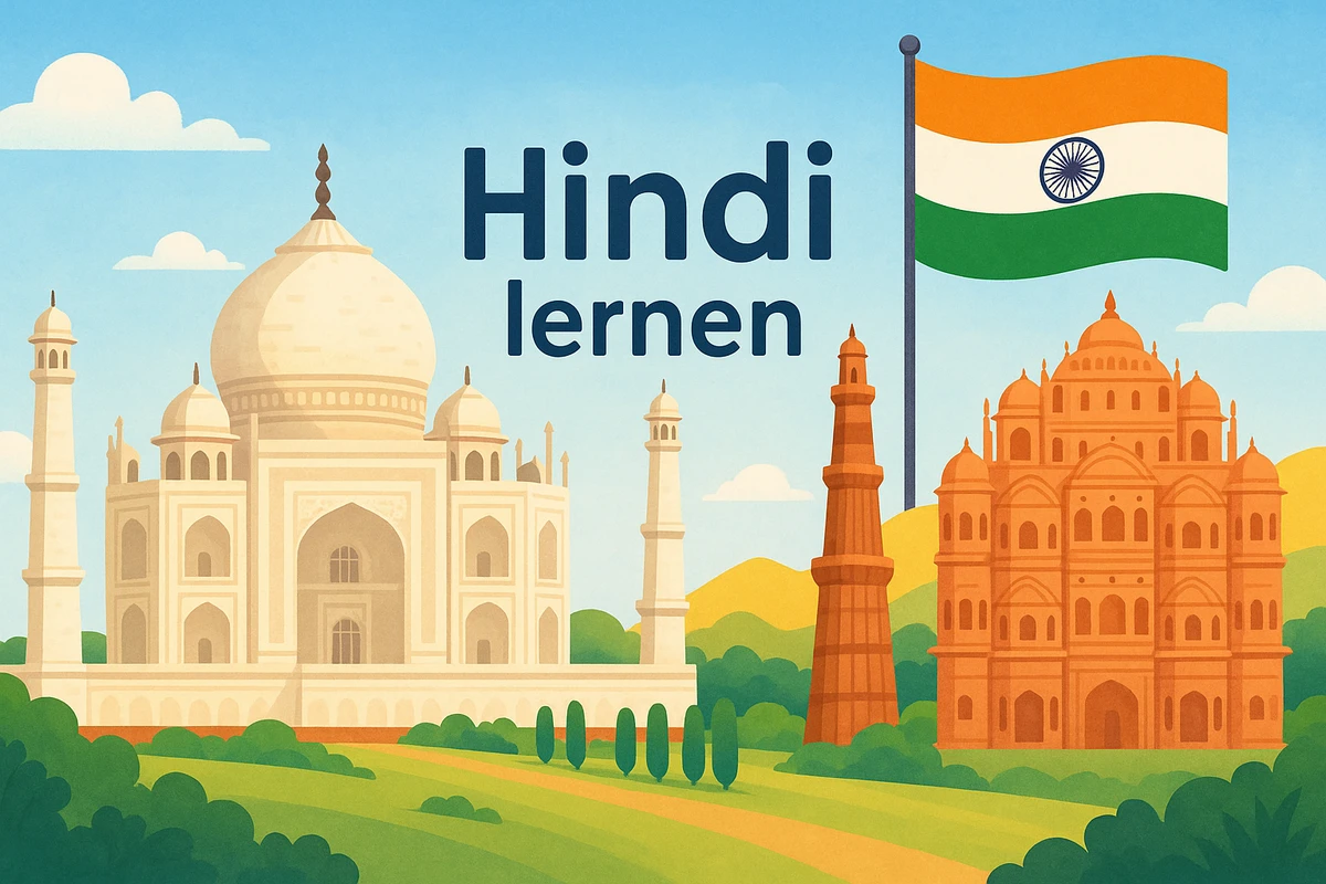 Hindi lernen, Symbolbild, KI-generiert