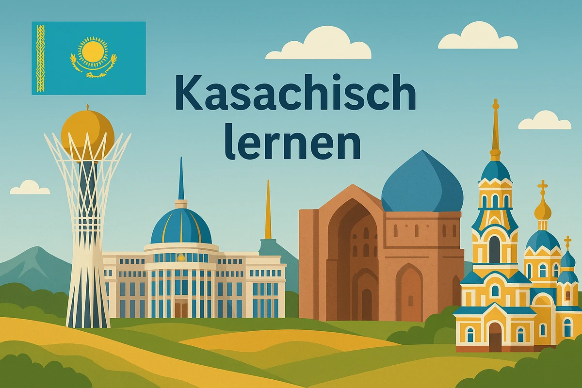 Kasachisch lernen, Symbolbild, KI-generiert