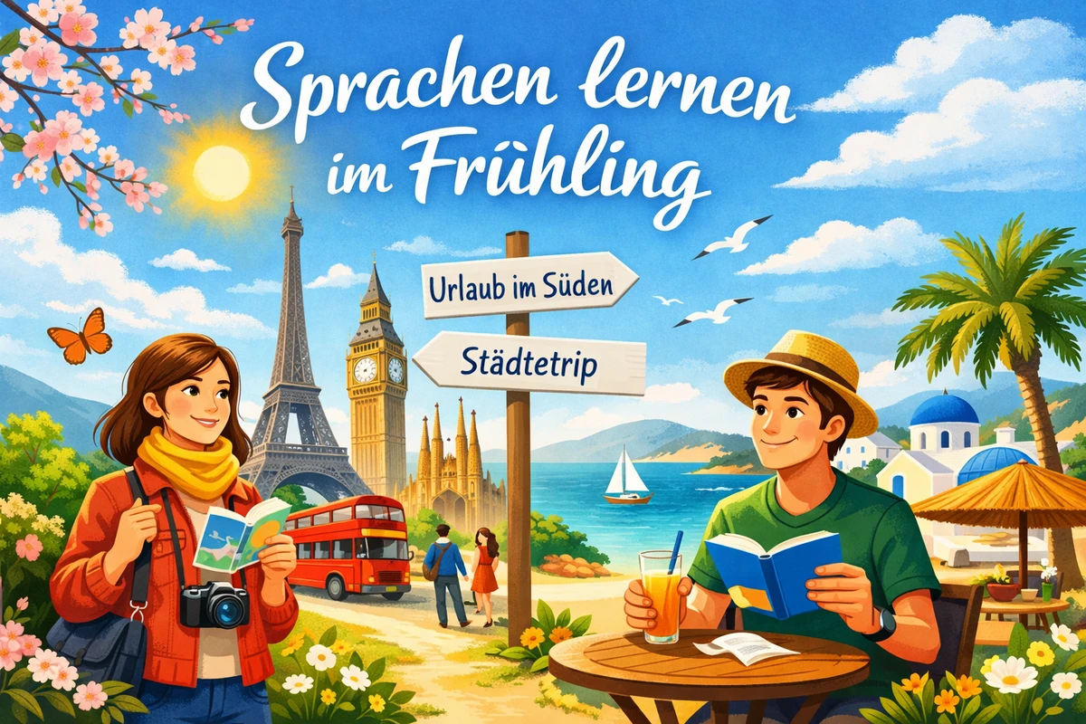 Sprachen lernen im Fr&uuml;hling (Symbolbild)