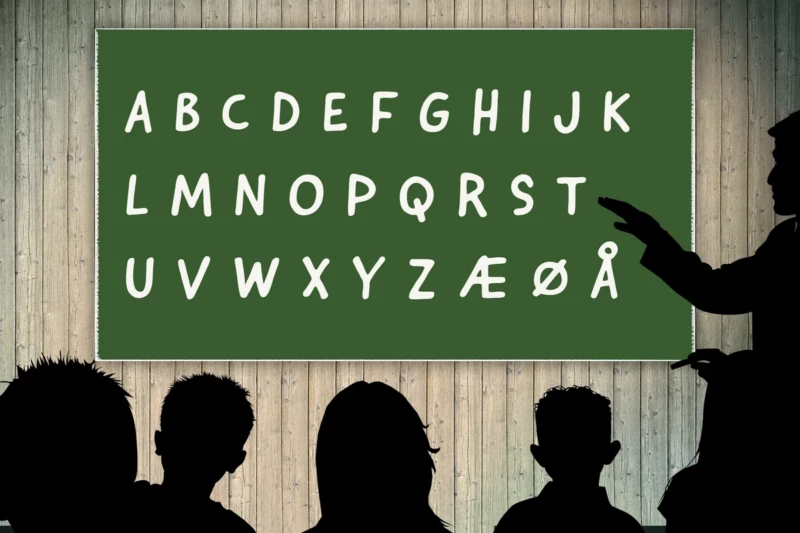 Dänisches Alphabet Dänisches Alphabet. Foto: Pixabay, CC0