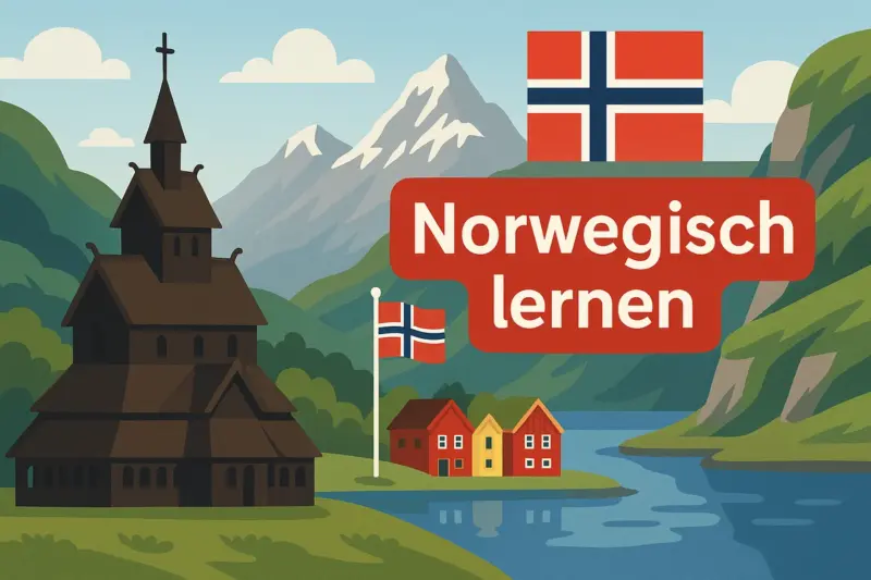 Norwegisch lernen, Symbolbild, KI-generiert