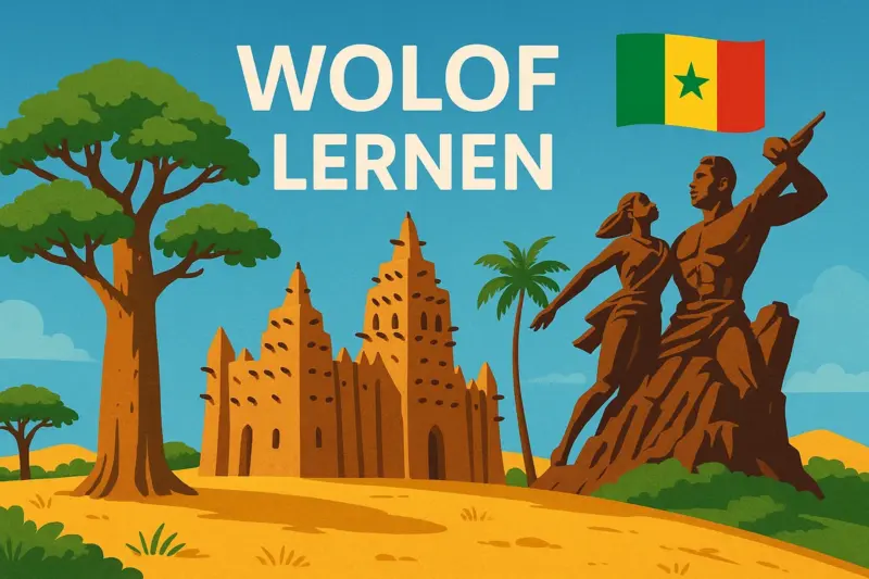 Wolof lernen, Symbolbild, KI-generiert